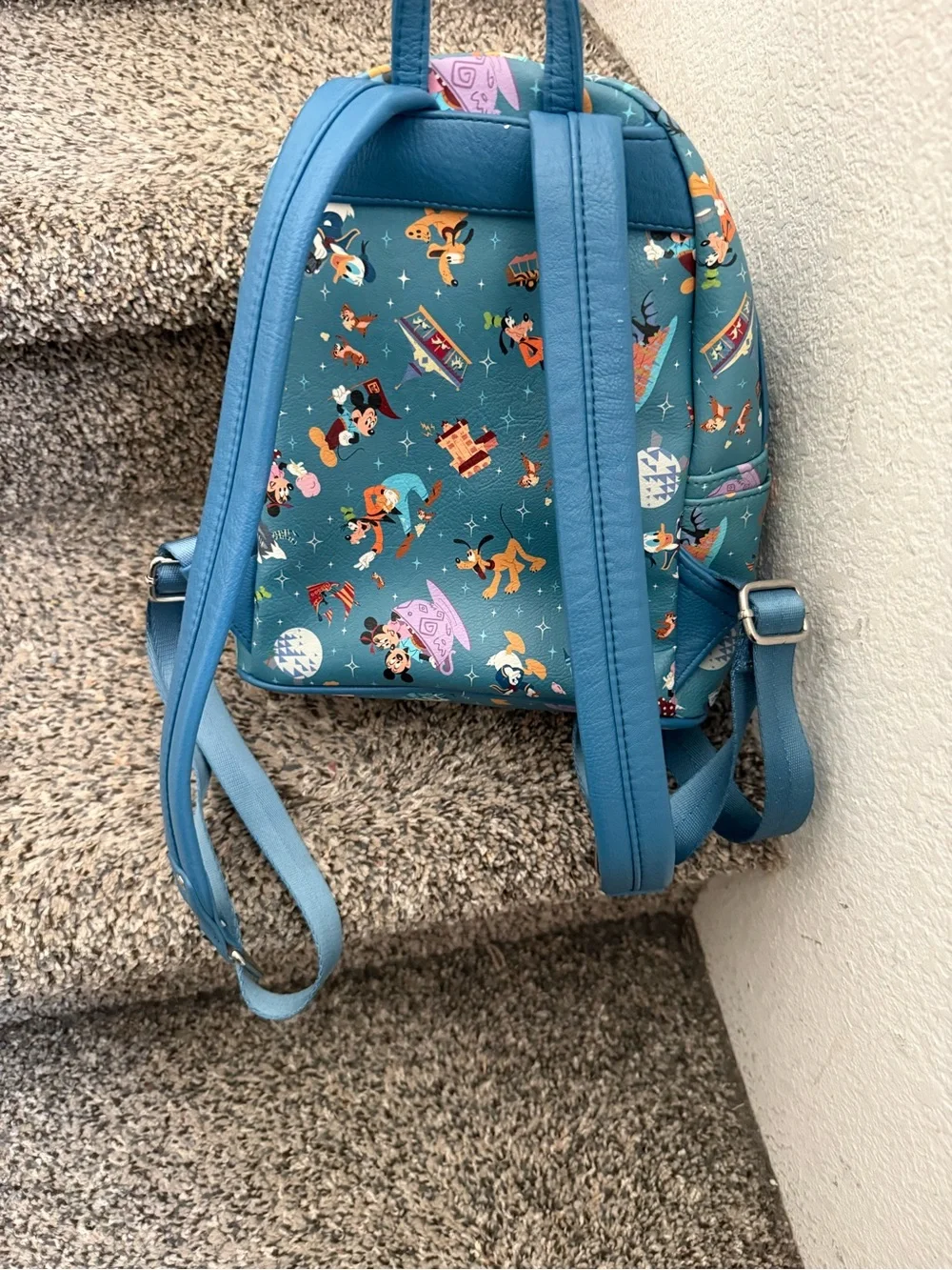 Loungefly Teal Disney Character Mini Backpack